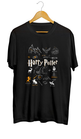 Harry Potter Theme Baskılı Tişört