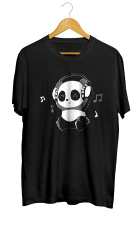 Music Panda Baskılı Tişört