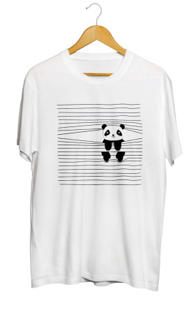 Peeping Panda Baskılı Tişört