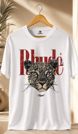 Leopar Baskılı Tişört – Vintage Grafik Desenli T-Shirt