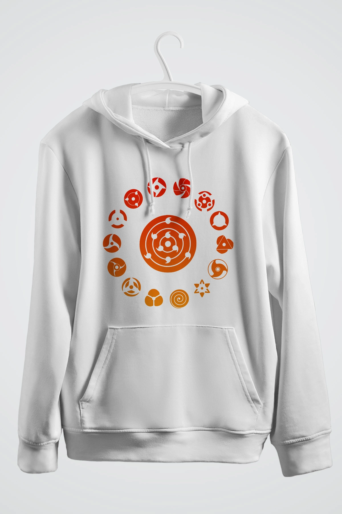 Sharingan Naruto Baskılı Anime Kapşonlu Sweat