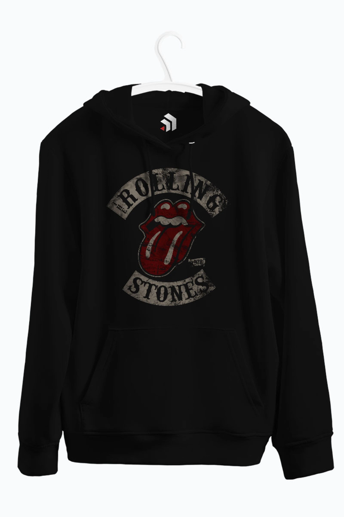 1978 The Rolling Stones Baskılı Kapşonlu Sweatshirt