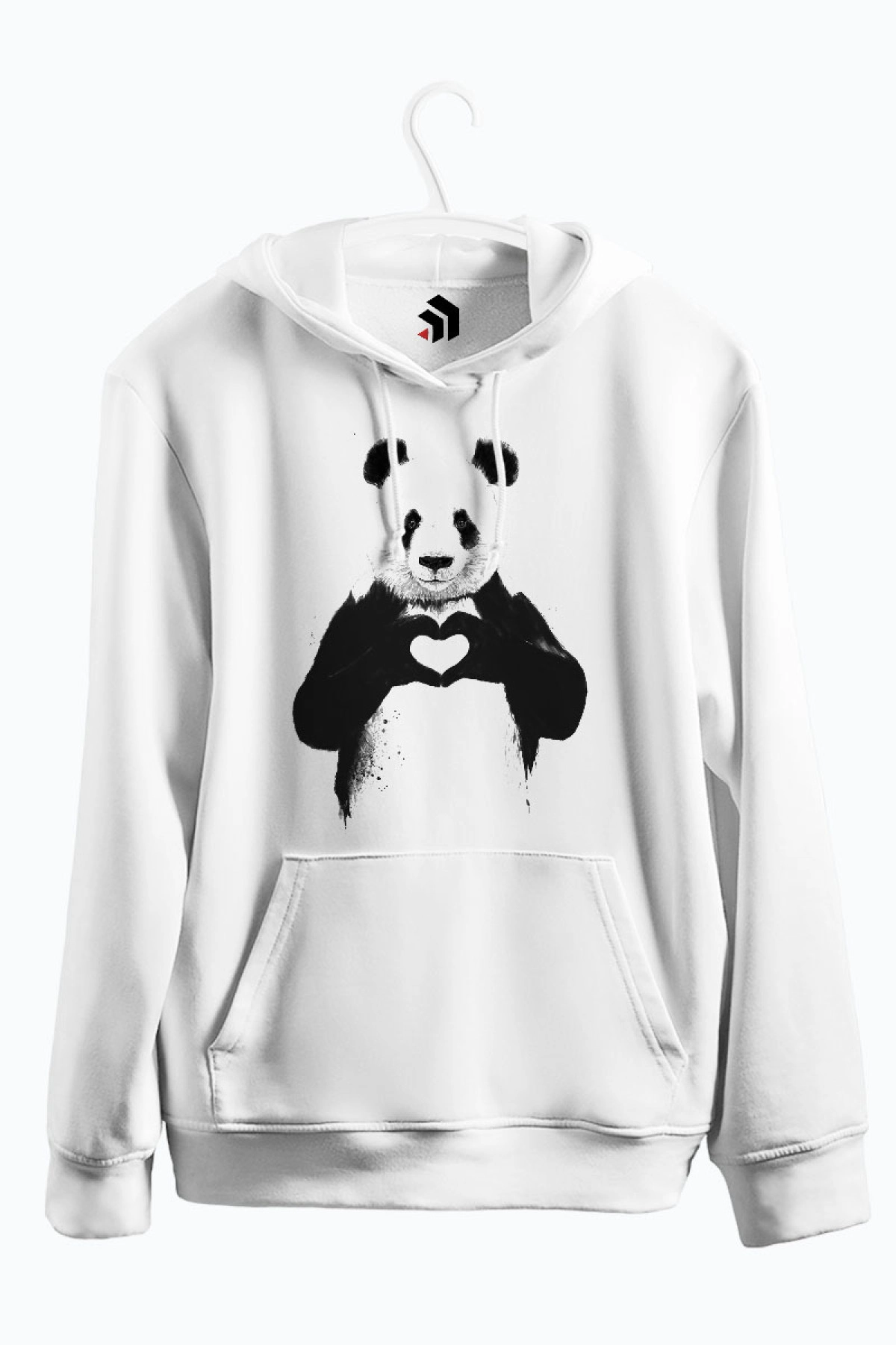 All You Need is Love Baskılı Kapşonlu Sweatshirt