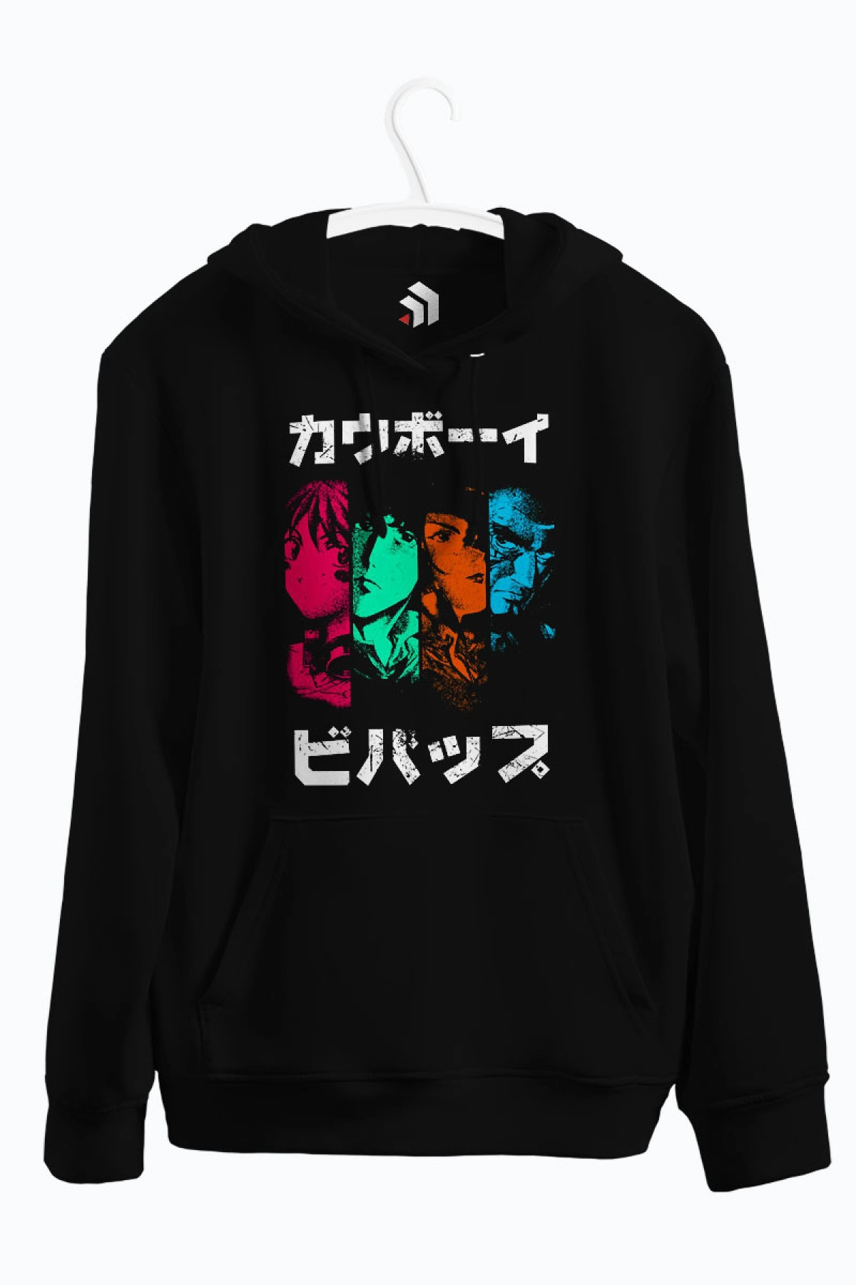 Bebop Noir Anime Baskılı Kapşonlu Sweatshirt