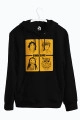 Demon Slayer - Tanjirou, Zenitsu, Nezuko and Hashibira Anime Baskılı Kapşonlu Sweatshirt