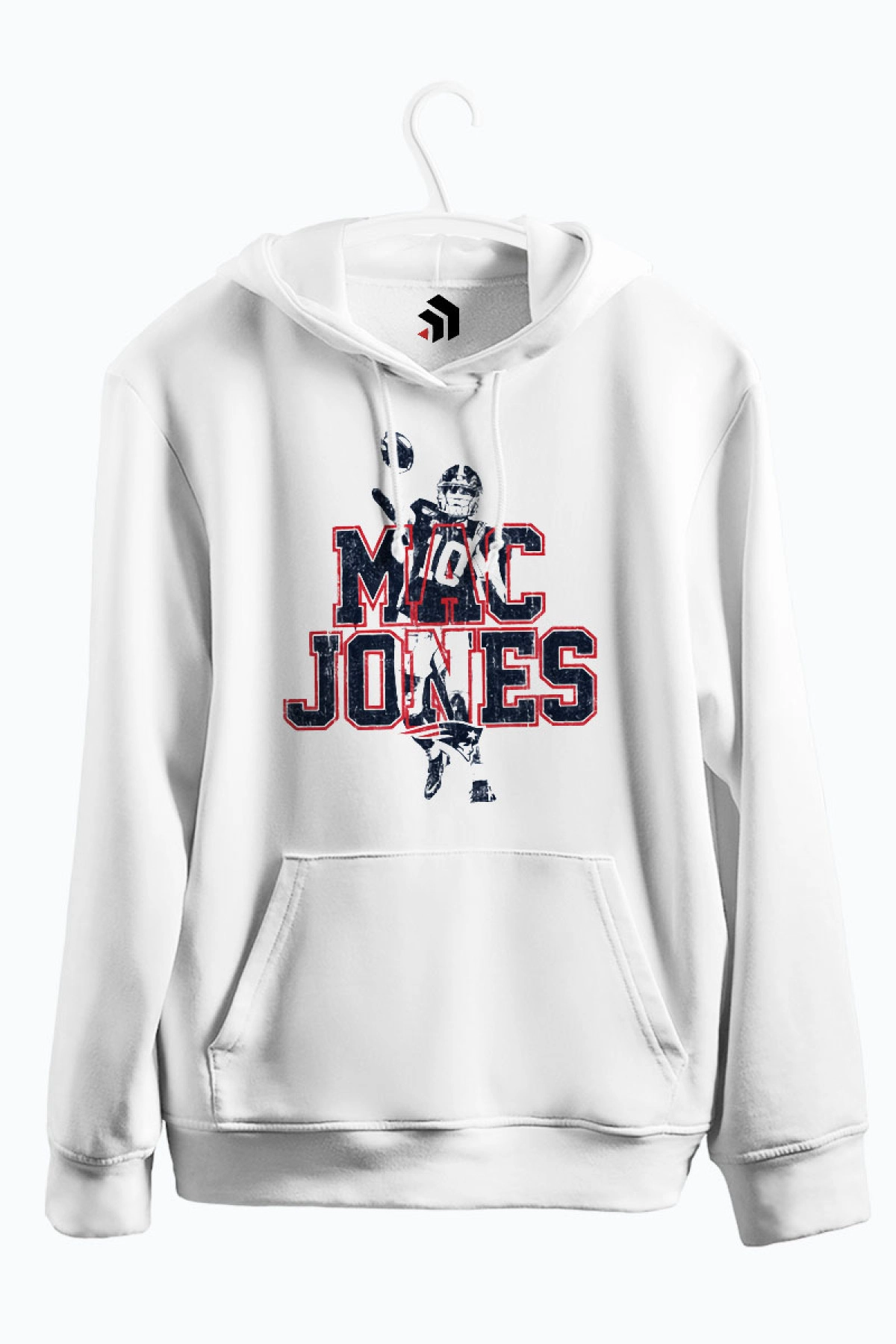 Mac Jones (Variant) Baskılı Kapşonlu Sweatshirt
