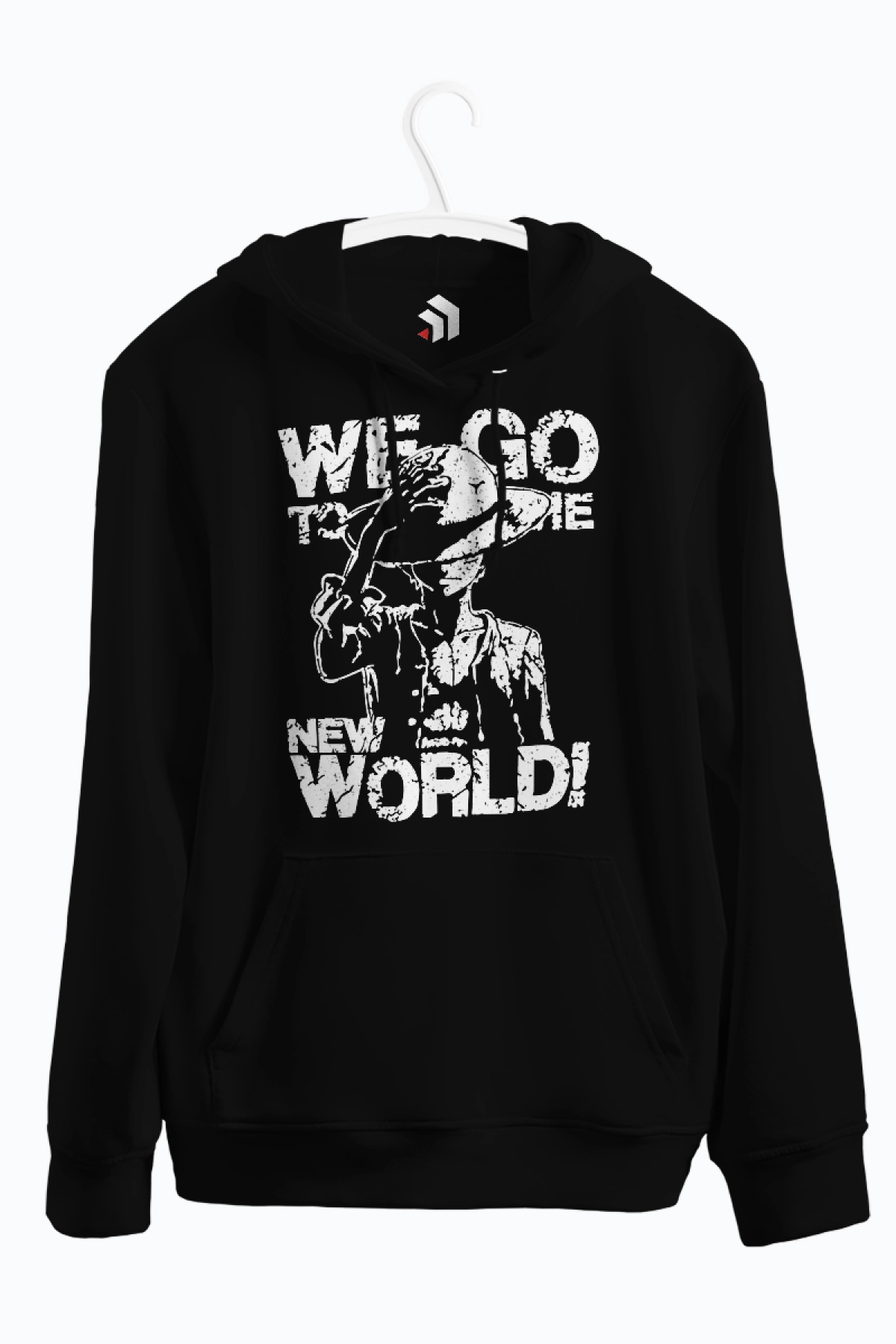 One Piece - We Go To The New World Anime Baskılı Kapşonlu Sweatshirt