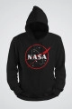 NASA Kırmızı Logo Baskılı Kapşonlu Sweat