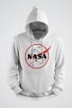 NASA Kırmızı Logo Baskılı Kapşonlu Sweat