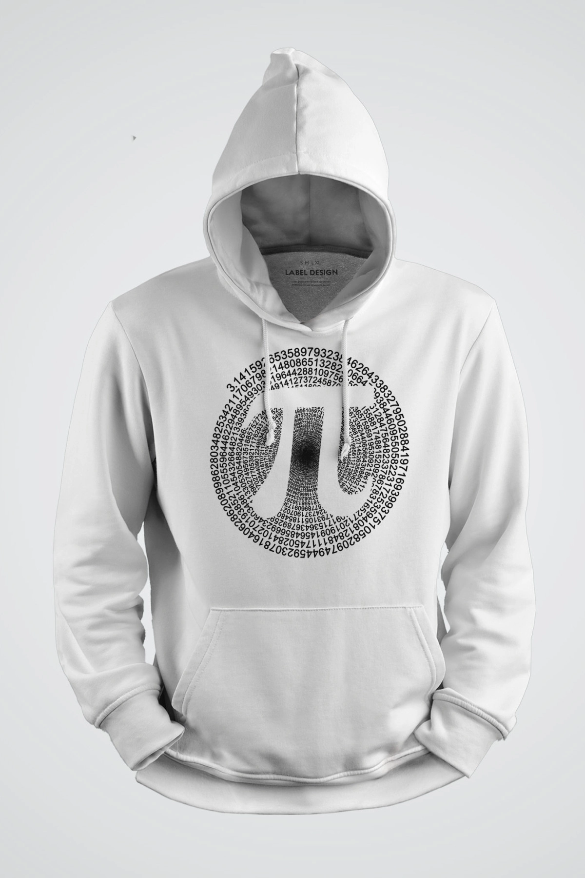 Matematik Bilimi Pi Sayısı Sembol Baskılı Kapşonlu Sweat
