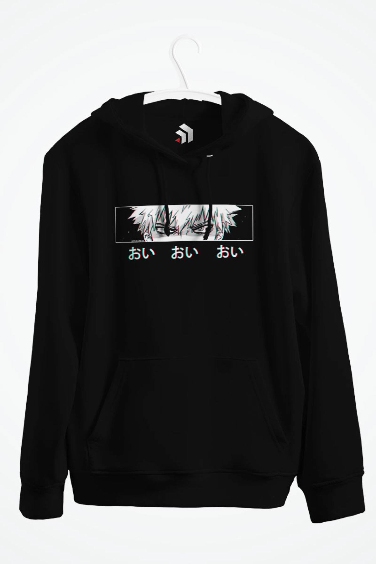 Bakugo 'Oi Oi Oi' Anime Baskılı Kapşonlu Sweatshirt
