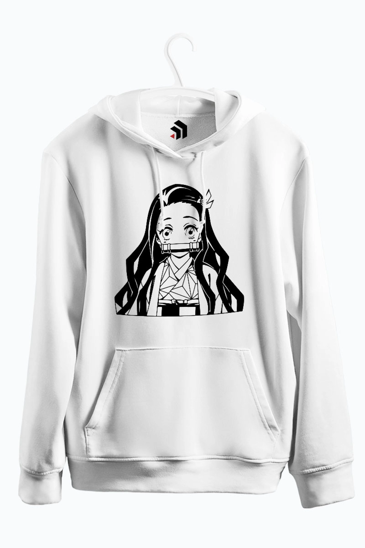Nezuko Anime Baskılı Kapşonlu Sweatshirt