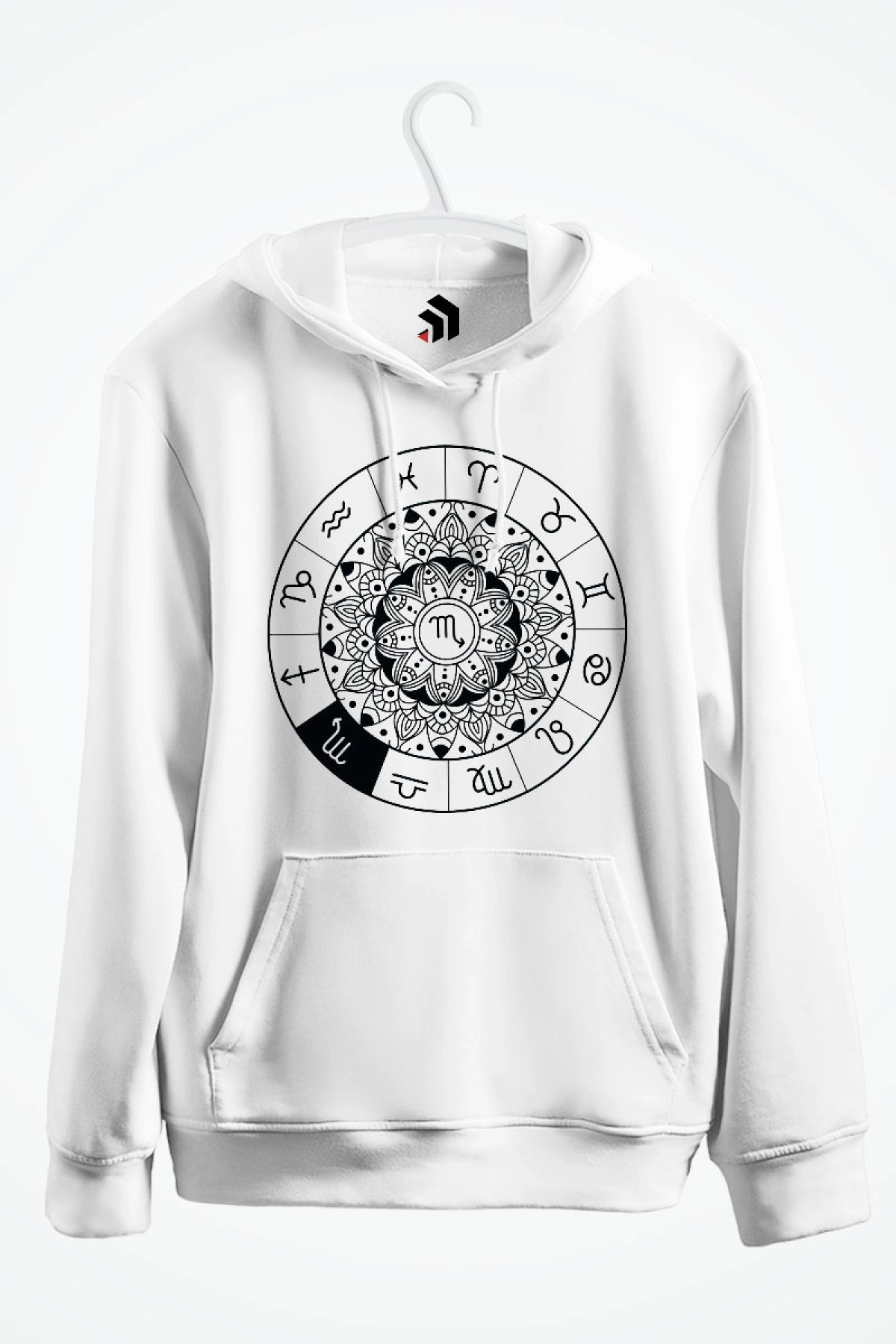 Scorpio - Akrep Burcu Baskılı Kapşonlu Sweatshirt
