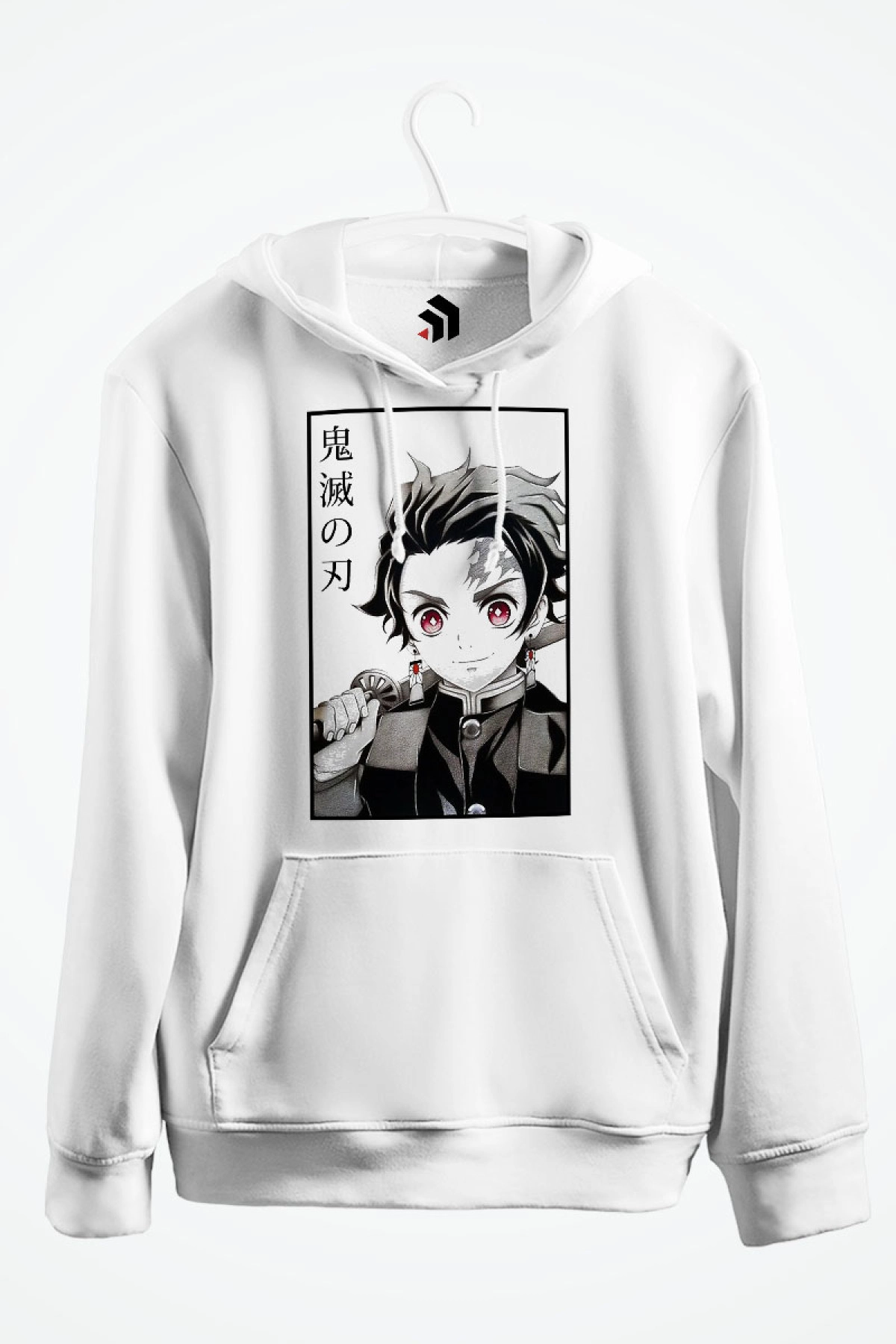 Tanjiro Demon Slayer Kimetsu No Yaiba Anime Baskılı Kapşonlu Sweatshirt