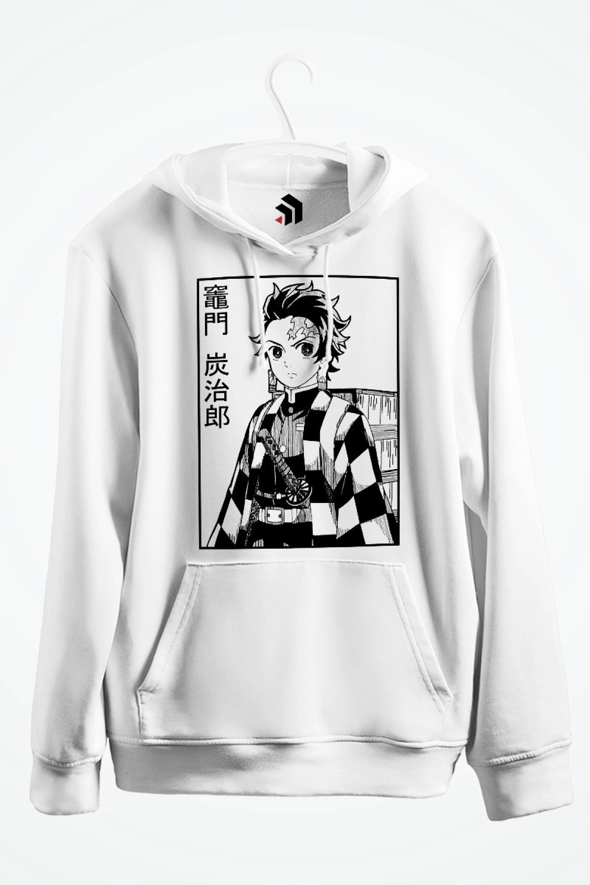 Tanjiro Demon Slayer Kimetsu No Yaiba Anime Baskılı Kapşonlu Sweatshirt