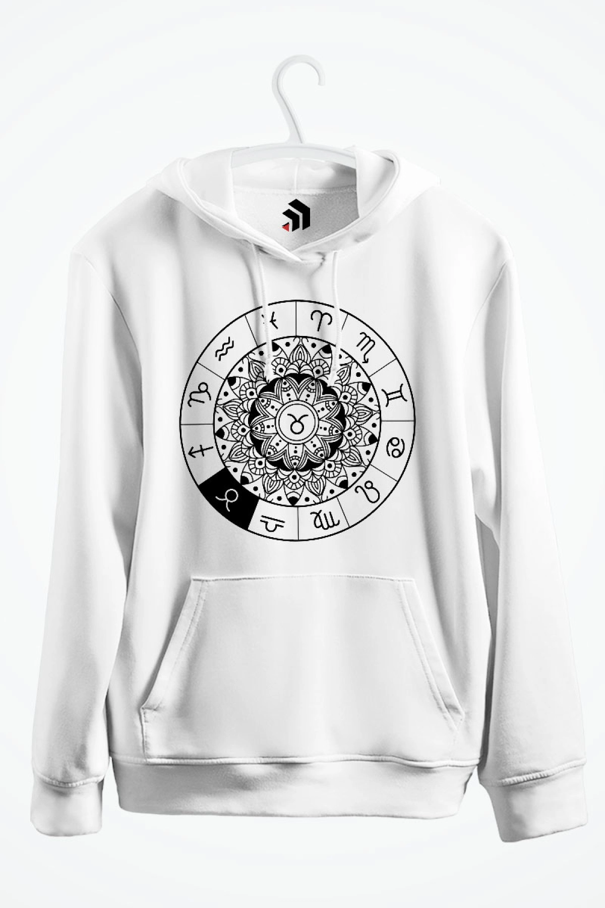 Taurus - Boğa Burcu Baskılı Kapşonlu Sweatshirt