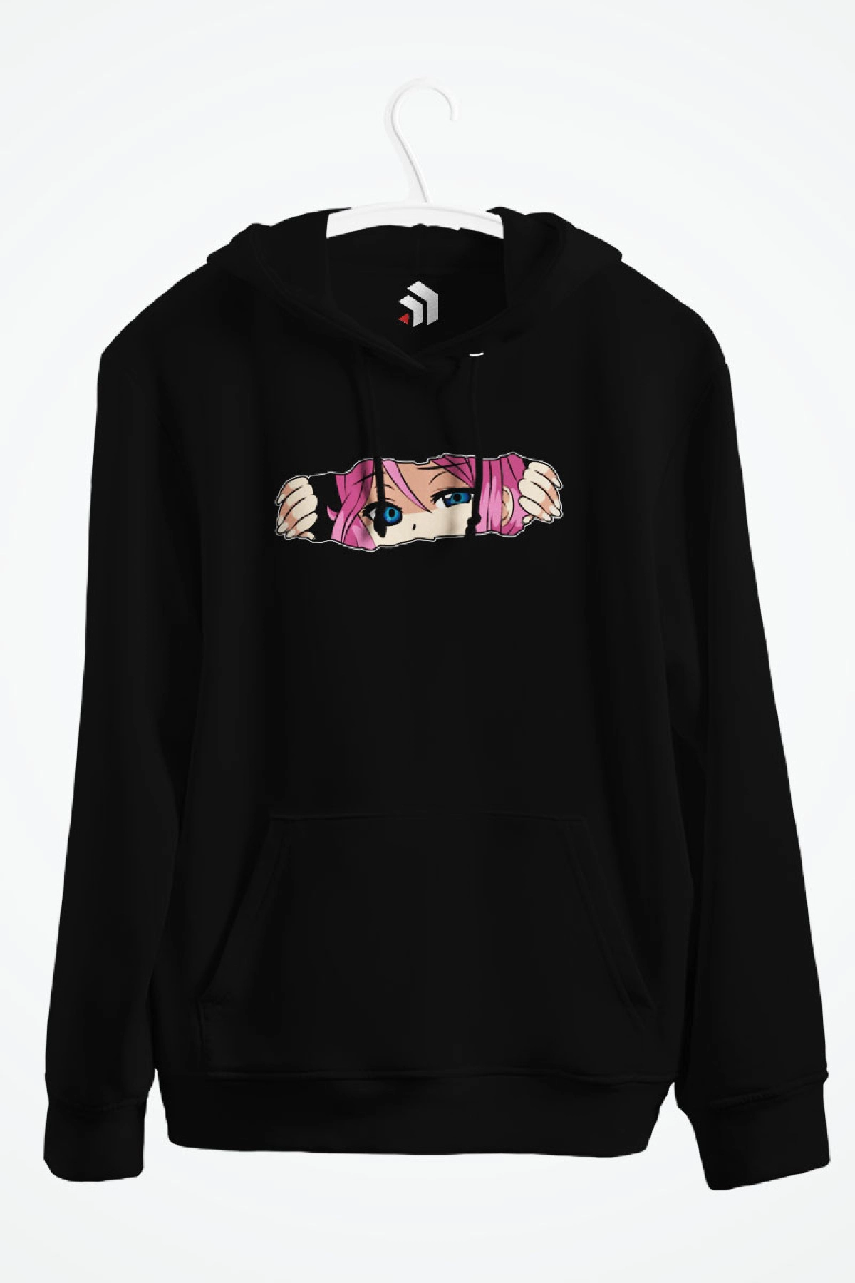 Anime Girl Baskılı Kapşonlu Sweatshirt