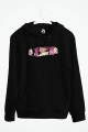 Anime Girl Baskılı Kapşonlu Sweatshirt