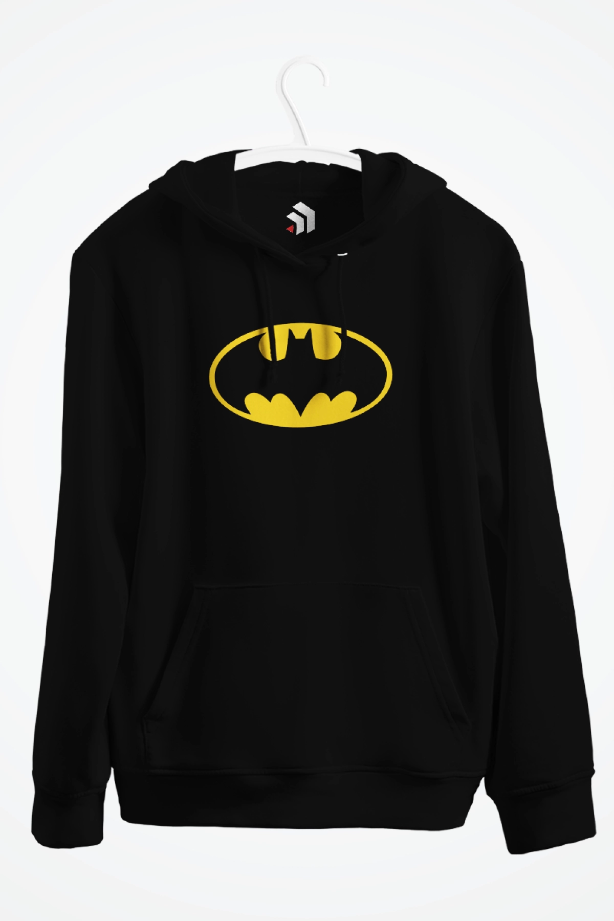 Batman Logo Baskılı Kapşonlu Sweatshirt