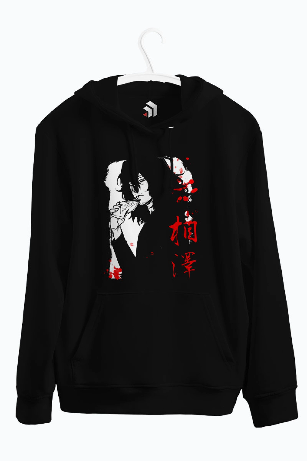 Boku No Hero Academia Aizawa Shota Anime Baskılı Kapşonlu Sweatshirt