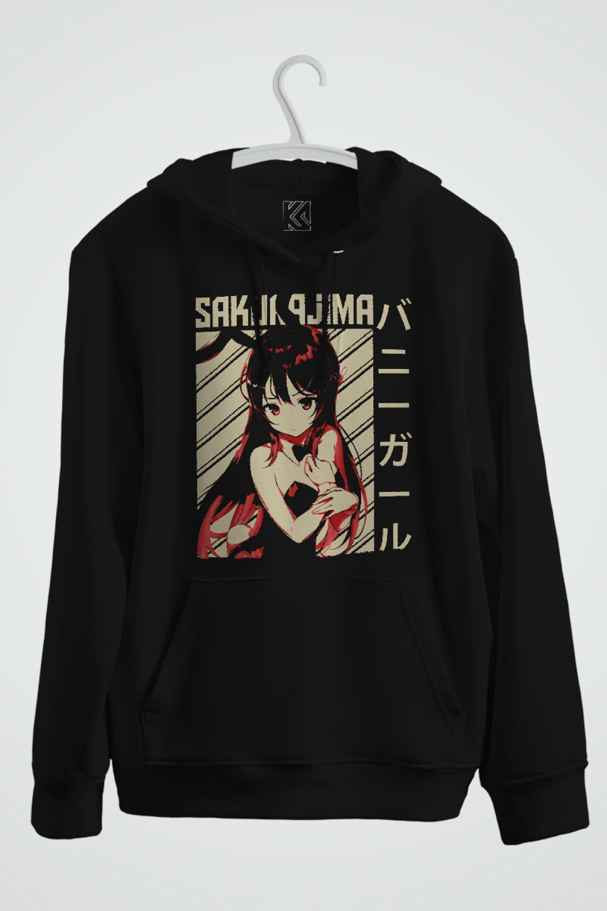Bunny Girl Anime Baskılı Kapşonlu Sweat