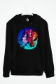 Castlevania Neon Circle Anime Baskılı Kapşonlu Sweatshirt