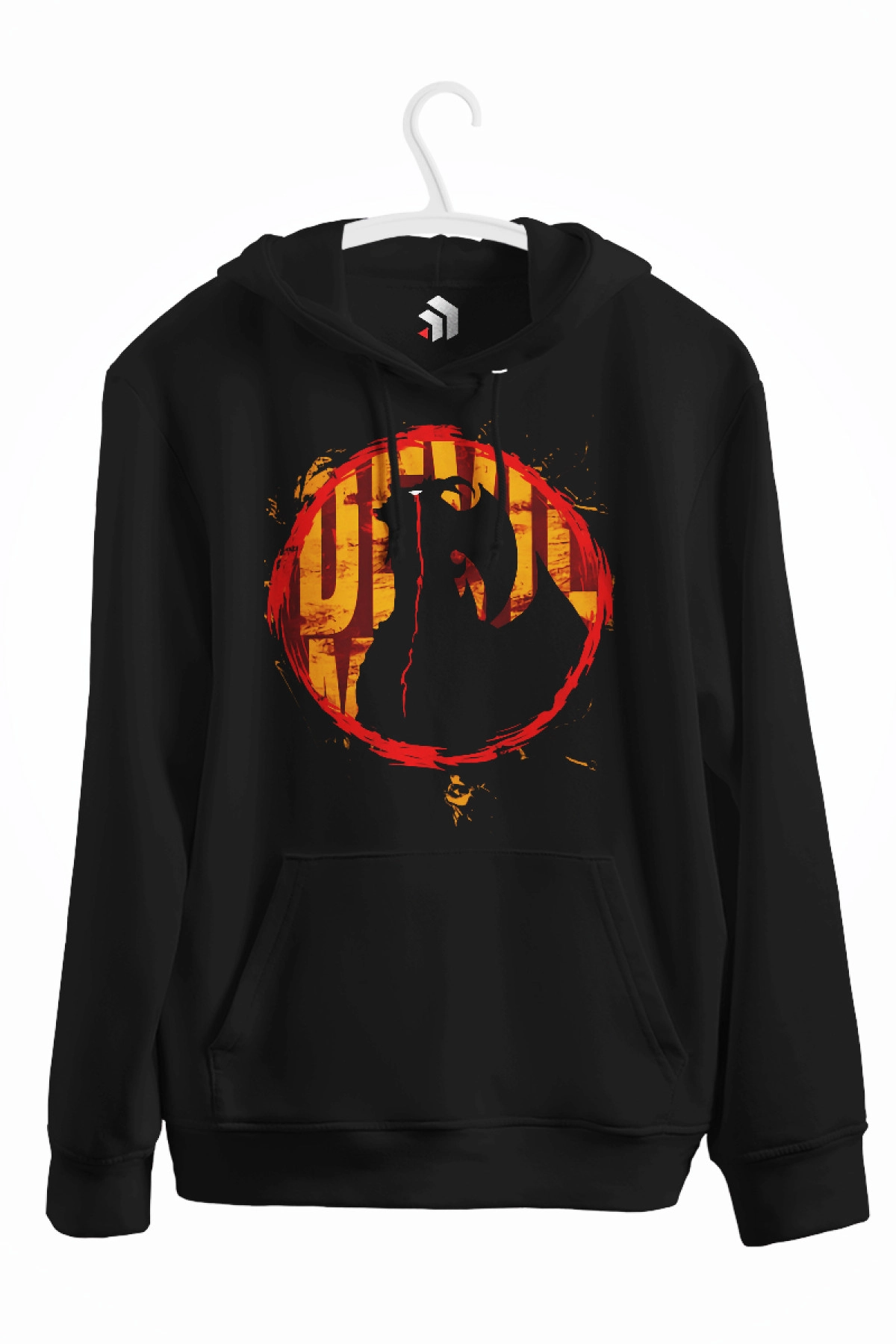 Devilman - Crying Devil Baskılı Kapşonlu Sweatshirt