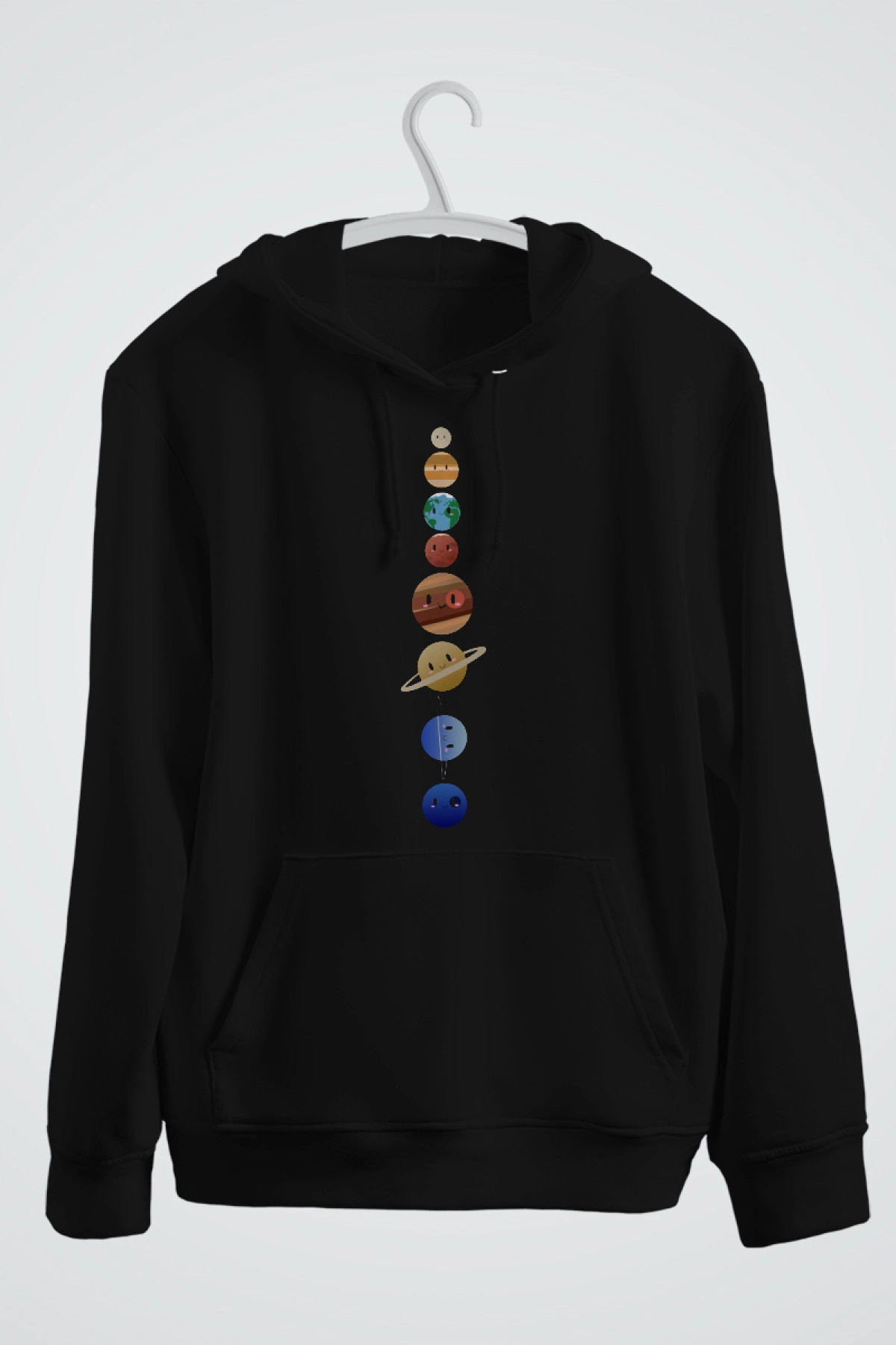 Cute Solar System - All Lined Up Baskılı Kapşonlu Sweat