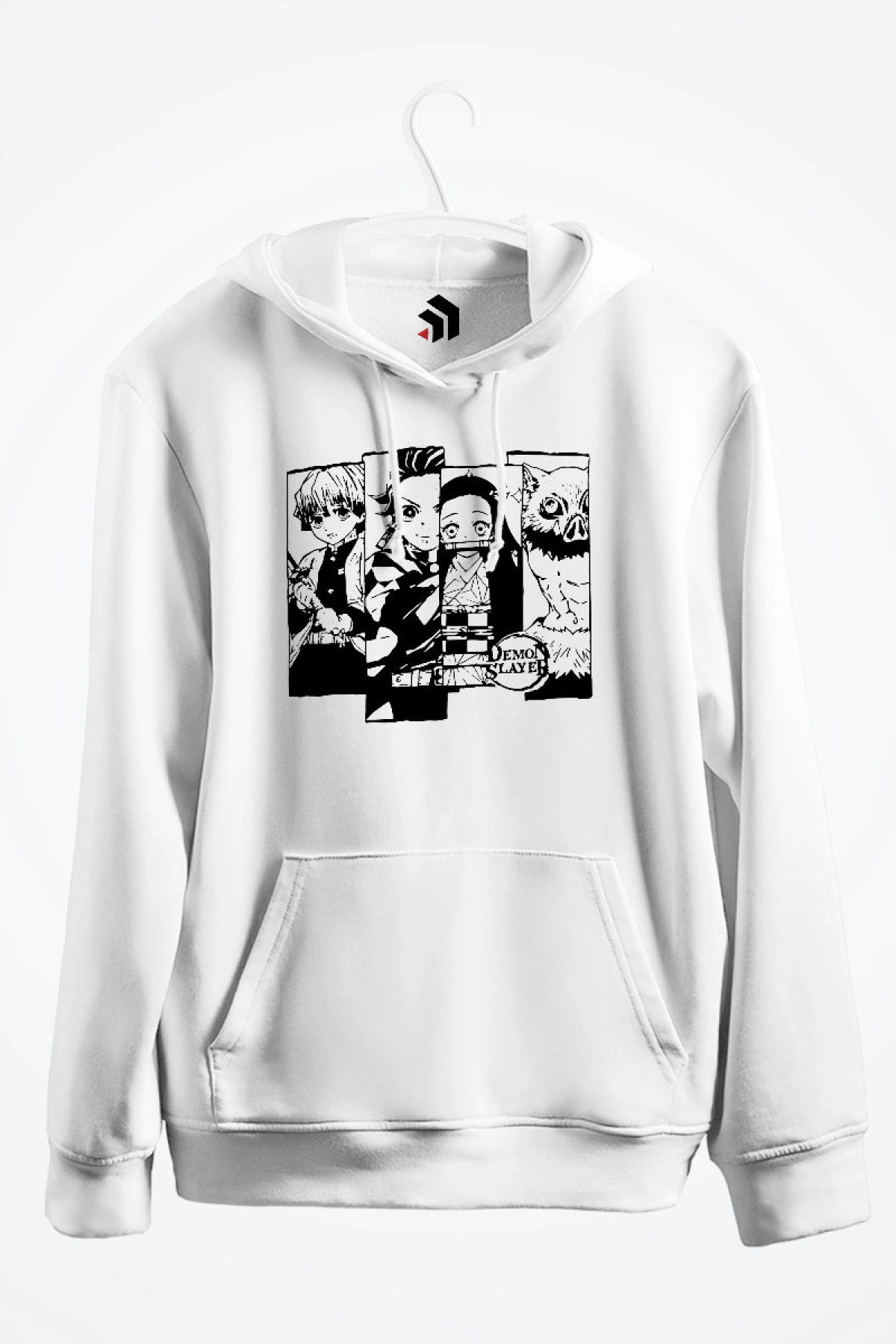 Demon Slayer Everything Team Anime Baskılı Kapşonlu Sweatshirt