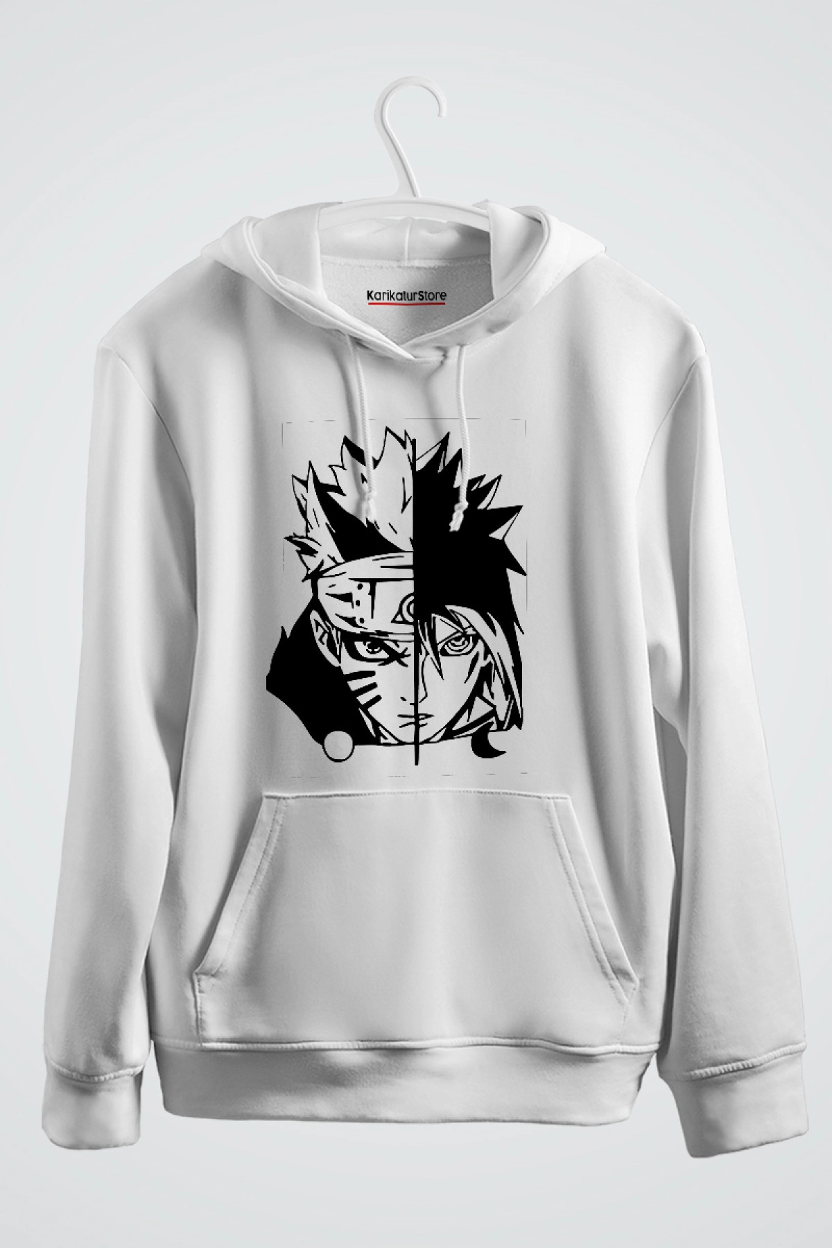 Uchiha Uzumaki Naruto Baskılı Anime Kapşonlu Sweat