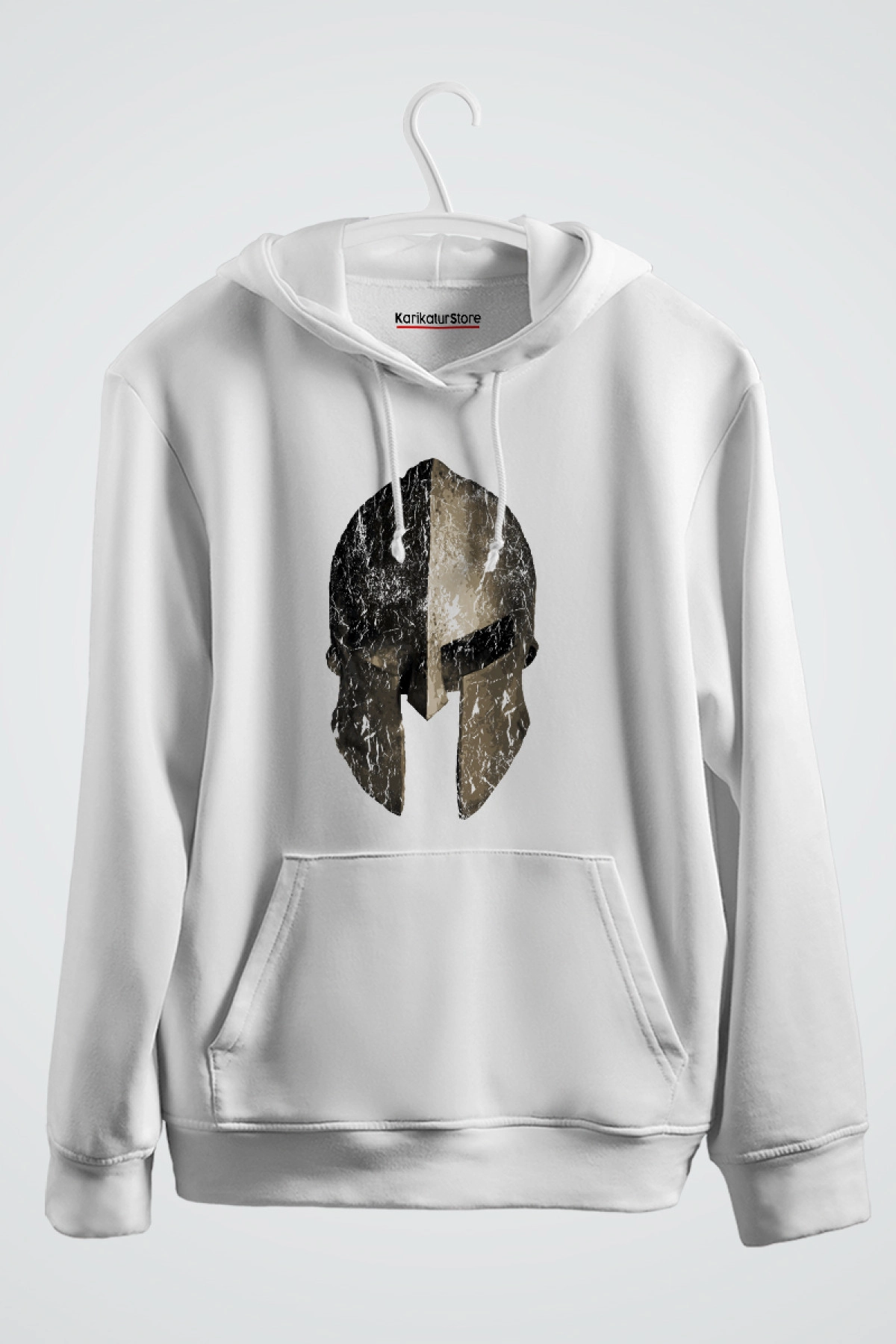 Spartan Sparta Warrior Helmet Baskılı Kapşonlu Sweat