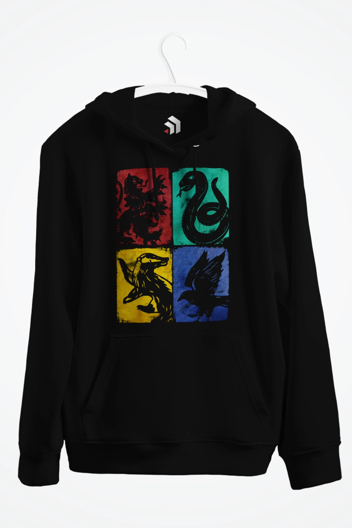 Harry Potter Houses Collage Baskılı Kapşonlu Sweatshirt