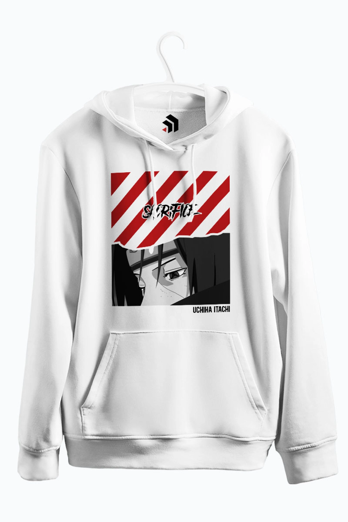 İtachi Sacrifice Anime Baskılı Kapşonlu Sweatshirt