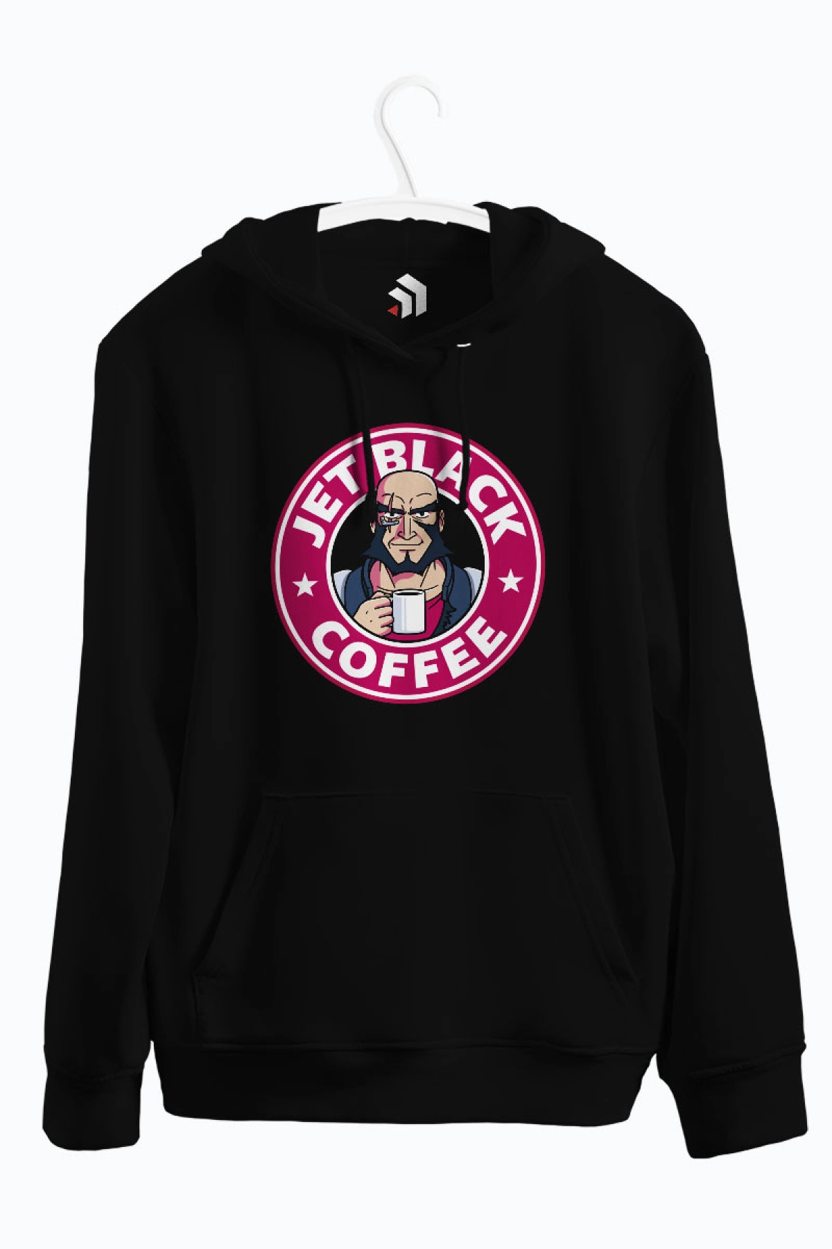 Jet Black Coffee Baskılı Kapşonlu Sweatshirt