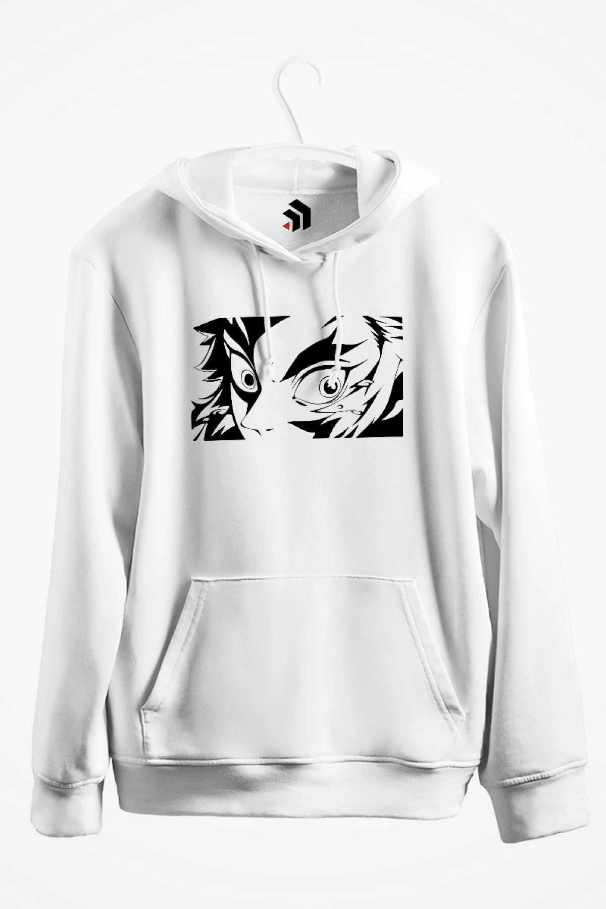 Kimetsu no Yaiba Anime Baskılı Kapşonlu Sweatshirt