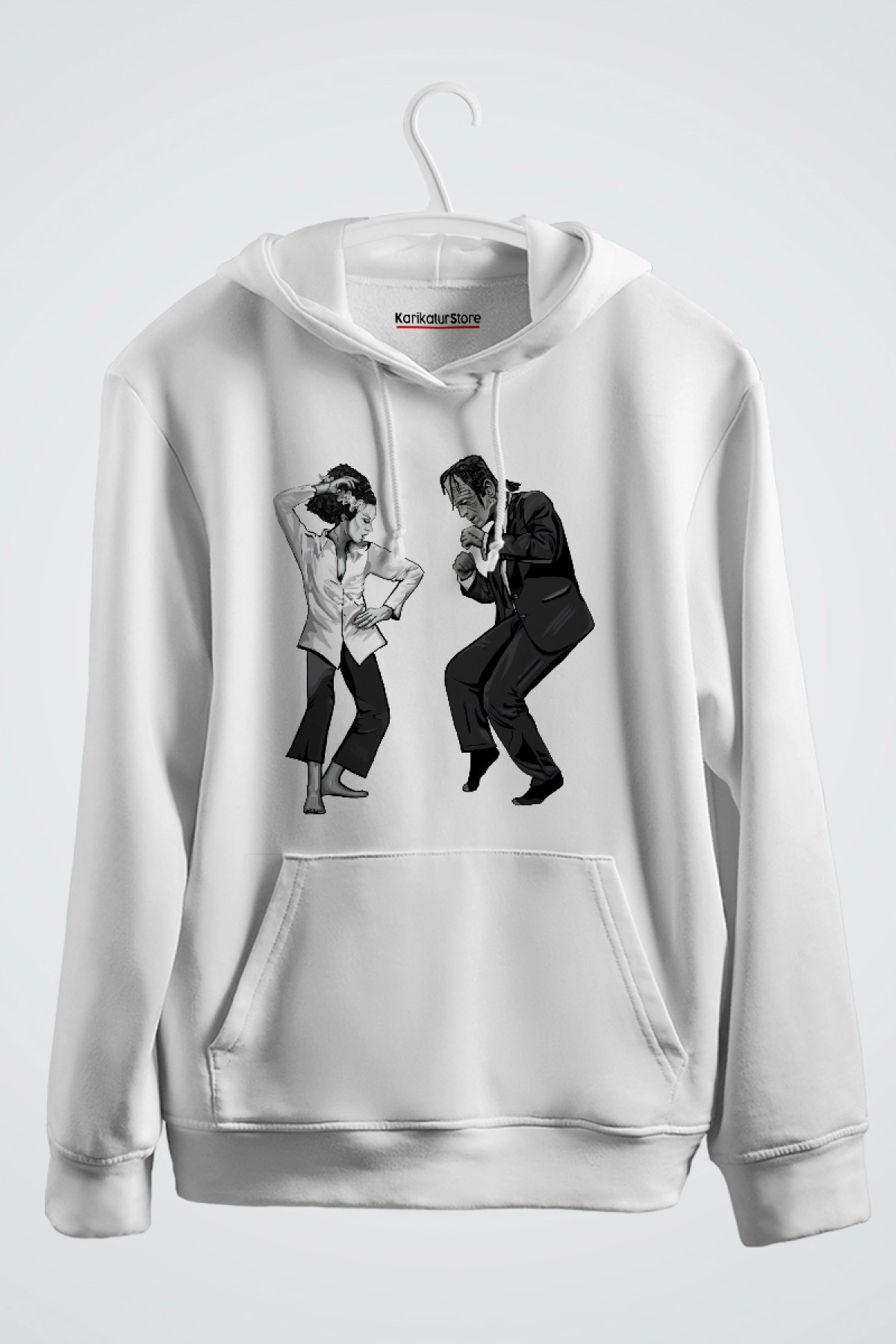 Pulp Frankenstein Baskılı Kapşonlu Sweat
