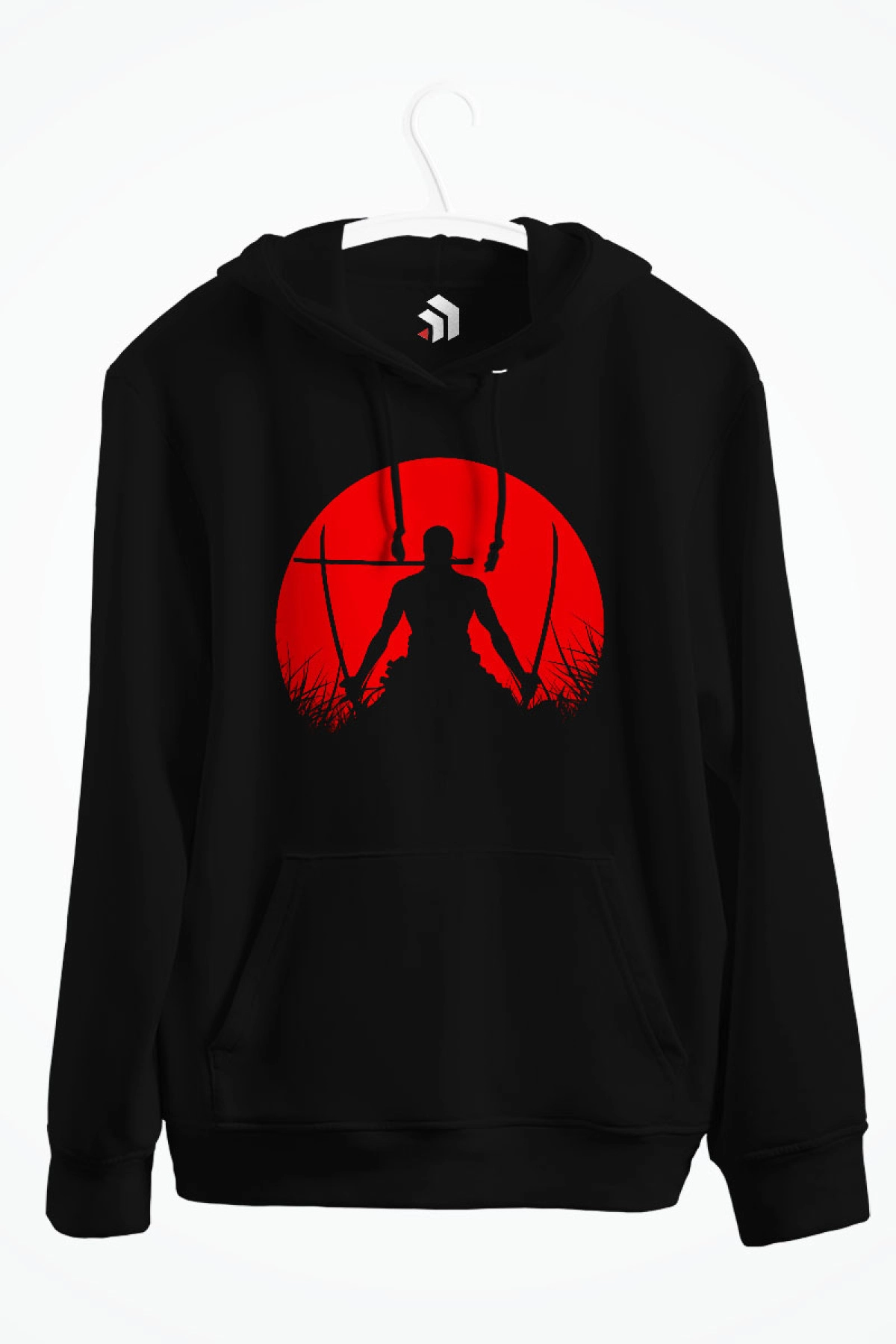 Roronoa Zoro Anime Baskılı Kapşonlu Sweatshirt
