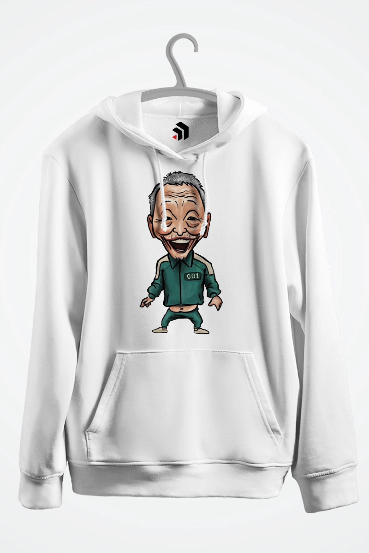 Squid Games 001. Gamer Baskılı Kapşonlu Sweatshirt