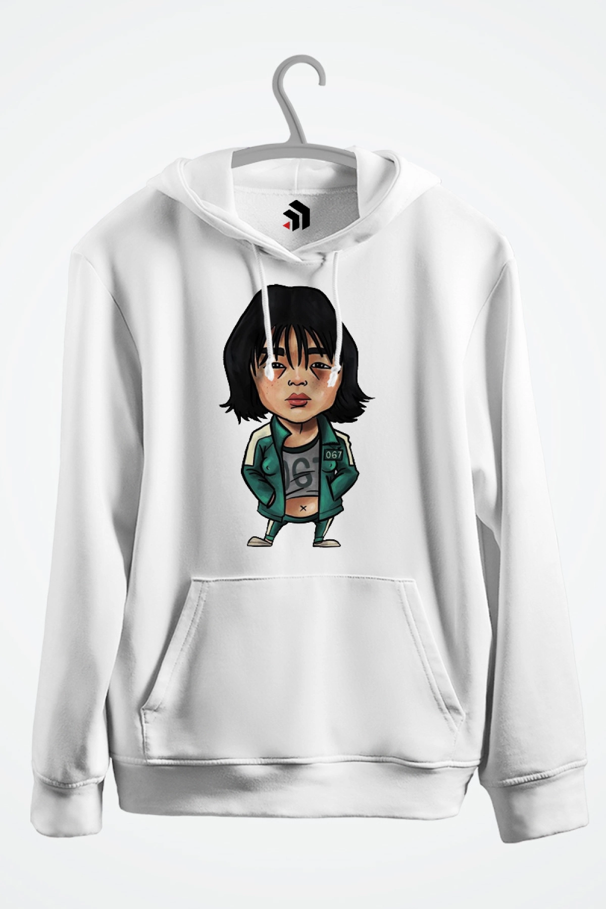 Squid Games 067. Gamer Baskılı Kapşonlu Sweatshirt