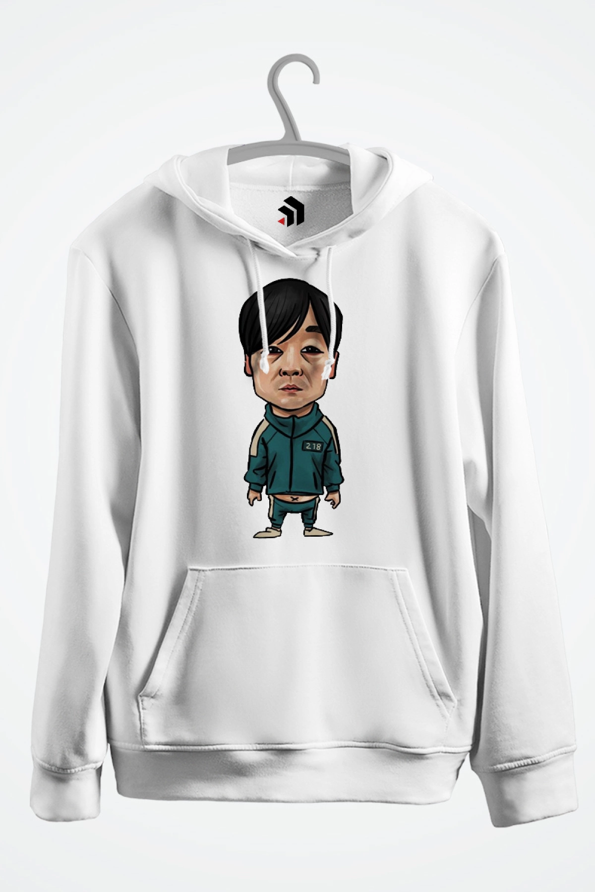 Squid Games 218. Gamer Baskılı Kapşonlu Sweatshirt