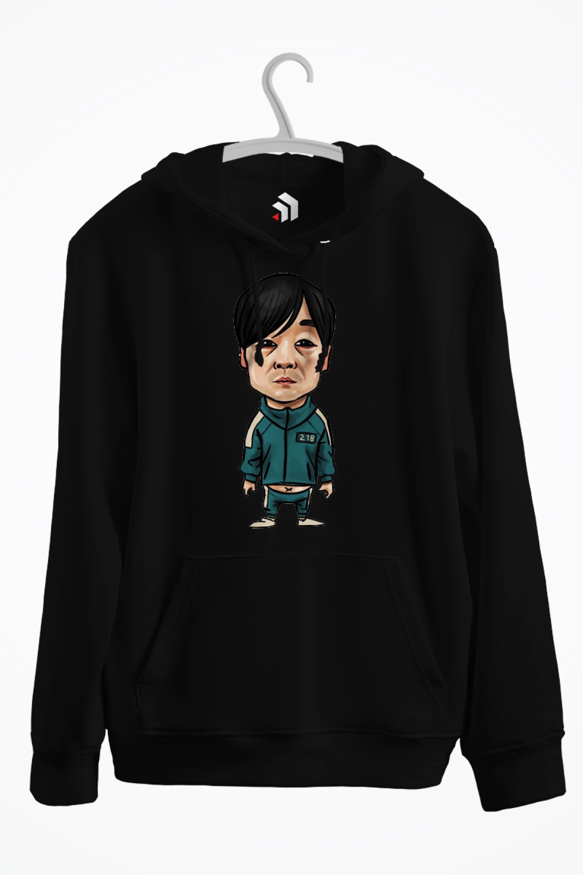 Squid Games 218. Gamer Baskılı Kapşonlu Sweatshirt
