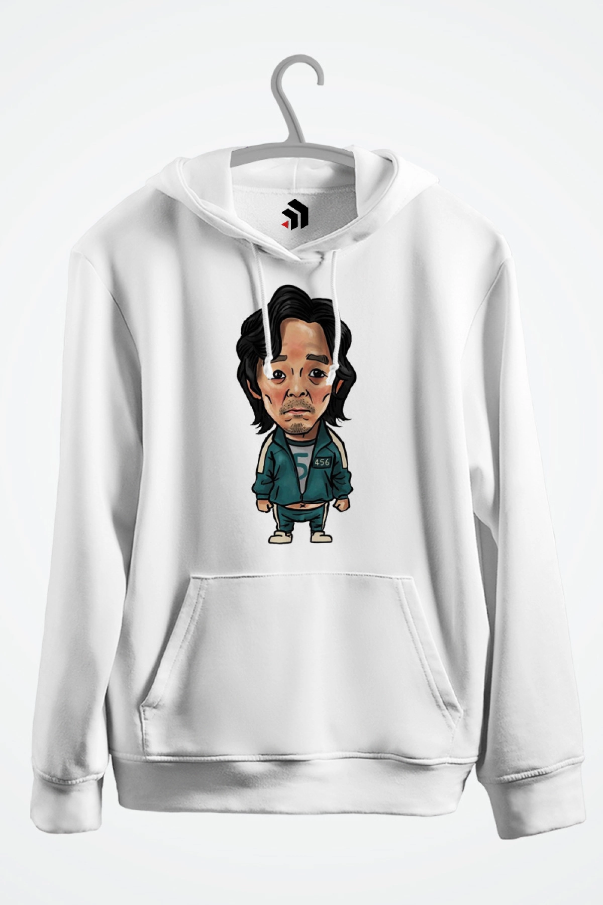 Squid Games 456. Gamer Baskılı Kapşonlu Sweatshirt