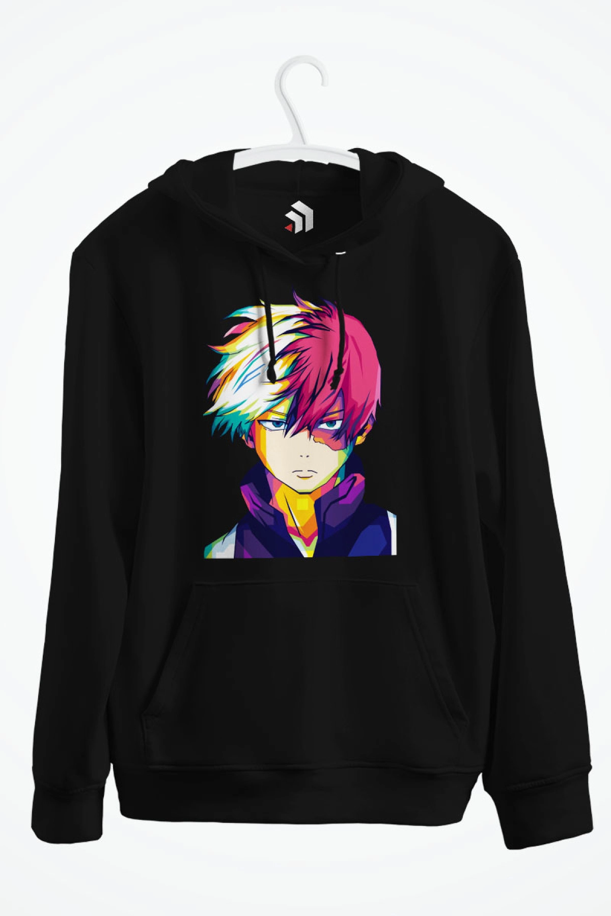 Todoroki Shoto Anime Baskılı Kapşonlu Sweatshirt