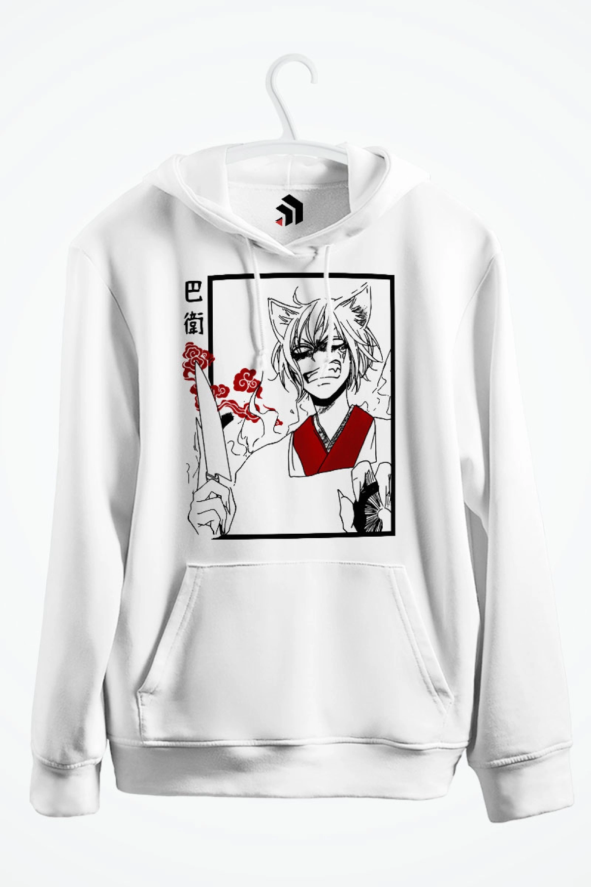 Tomoe Anime Baskılı Kapşonlu Sweatshirt