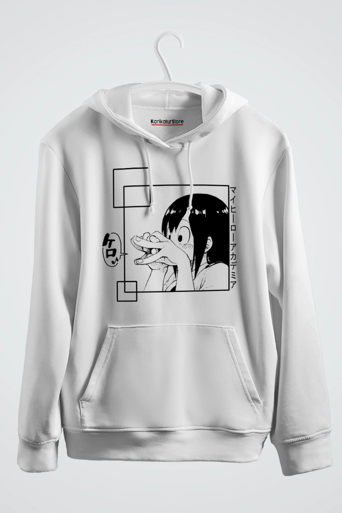 Tsuyu. My Hero Academia Anime Baskılı Kapşonlu Sweat