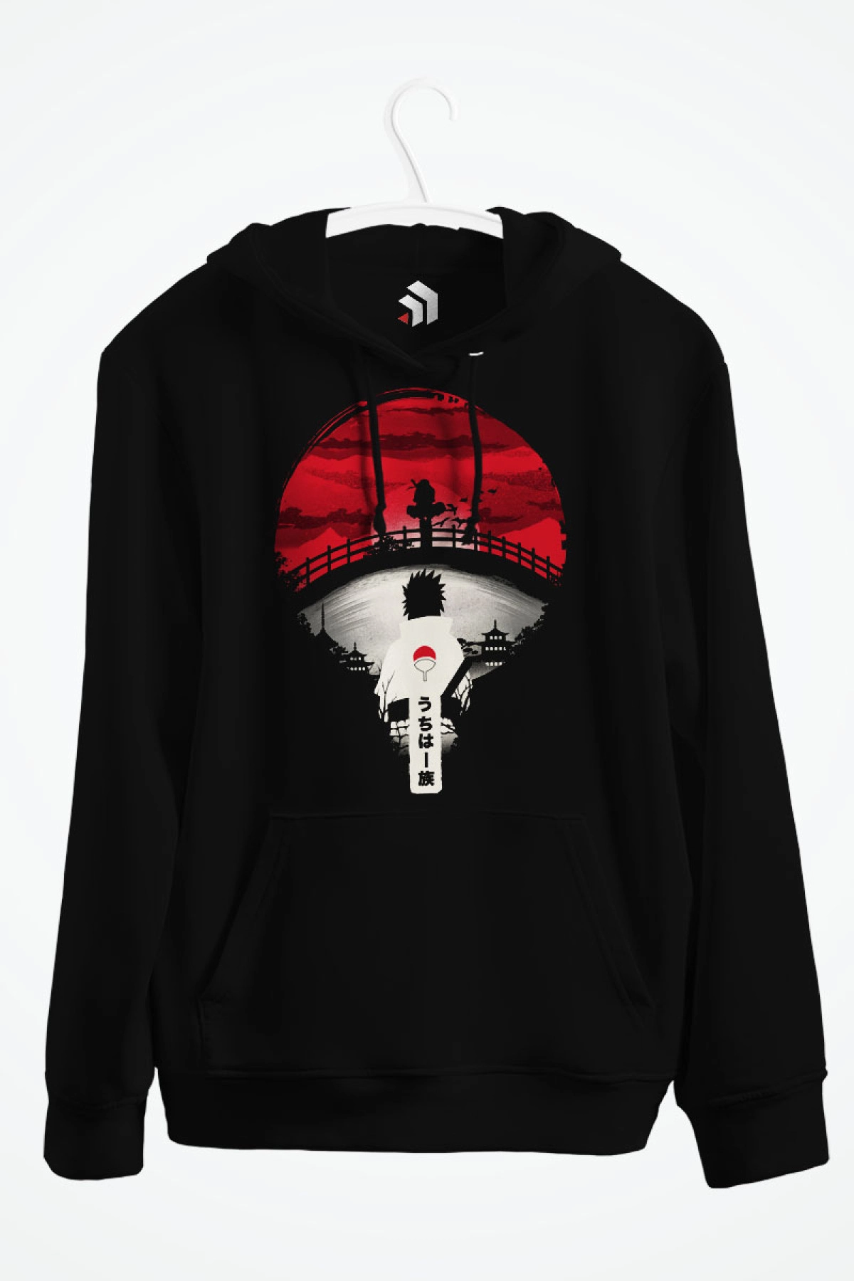 Itachi Sasuke Uchiha Manga Anime Baskılı Kapşonlu Sweatshirt