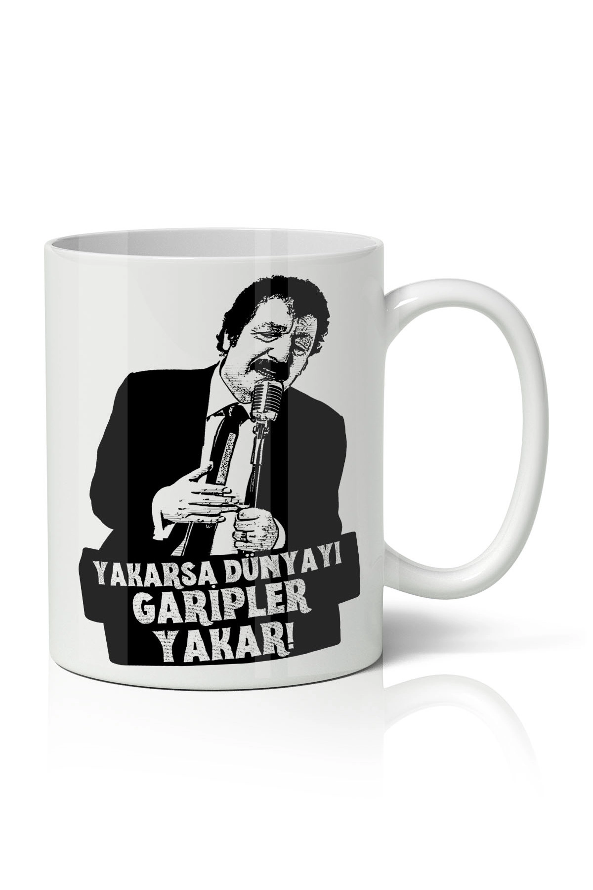 Yakarsa Dünyayı Garipler Yakar - Müslüm Gürses Baskılı Kupa Bardak