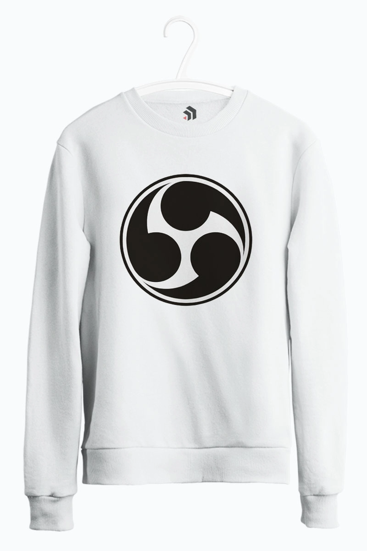 Tomoe Sharingan Anime Baskılı Bisiklet Yaka Sweatshirt