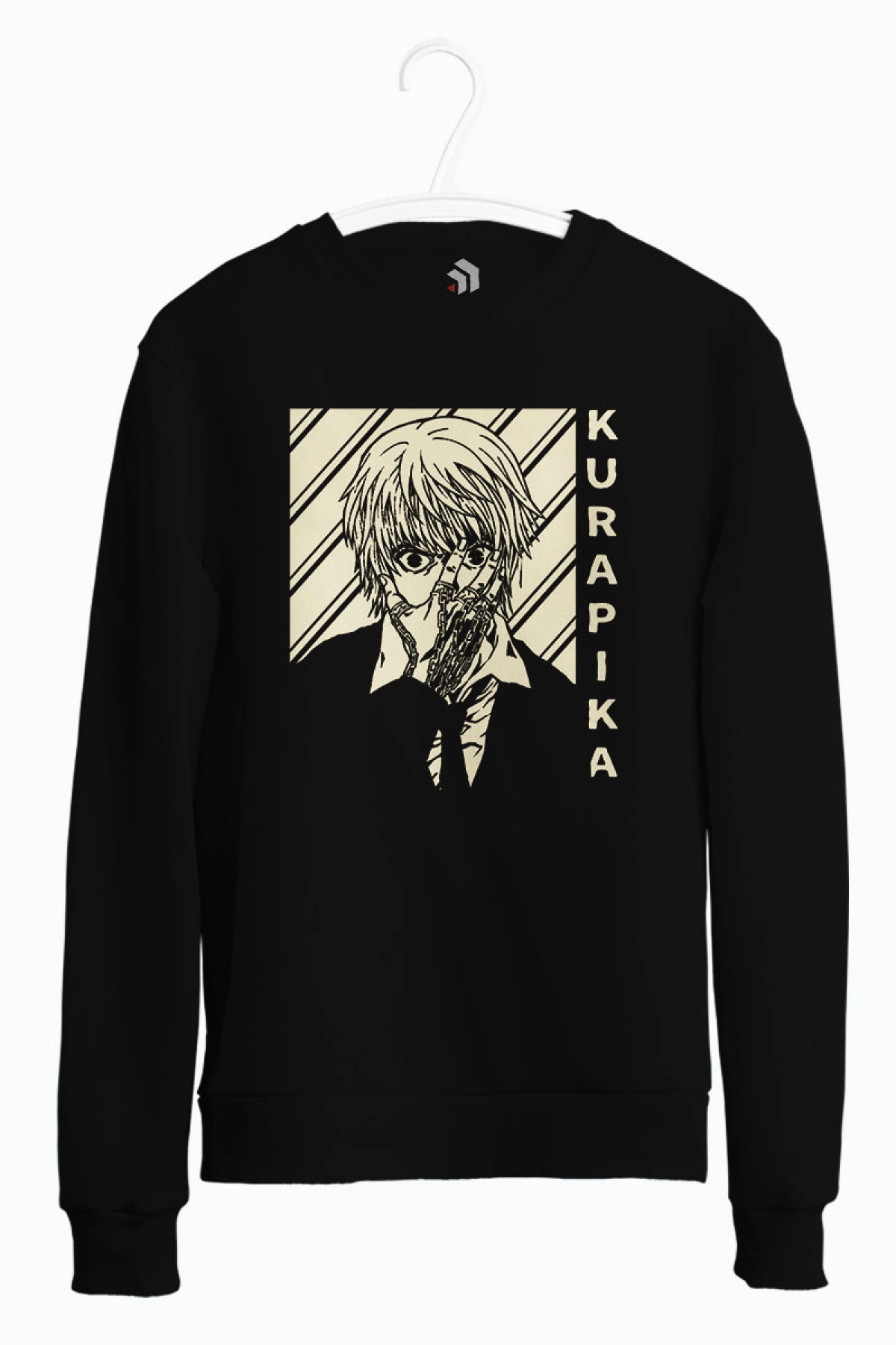 Kurapik Anime Baskılı Bisiklet Yaka Sweatshirt