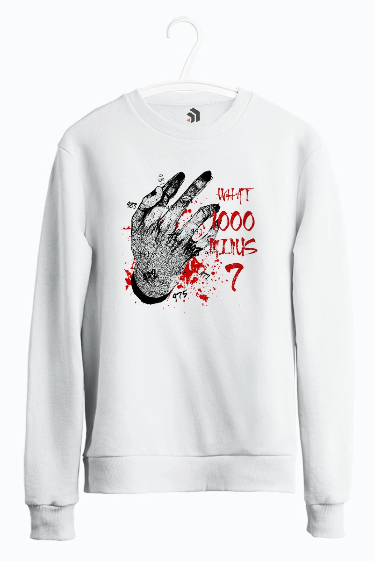 Tokyo Ghoul Haneki Quote Baskılı Bisiklet Yaka Sweatshirt